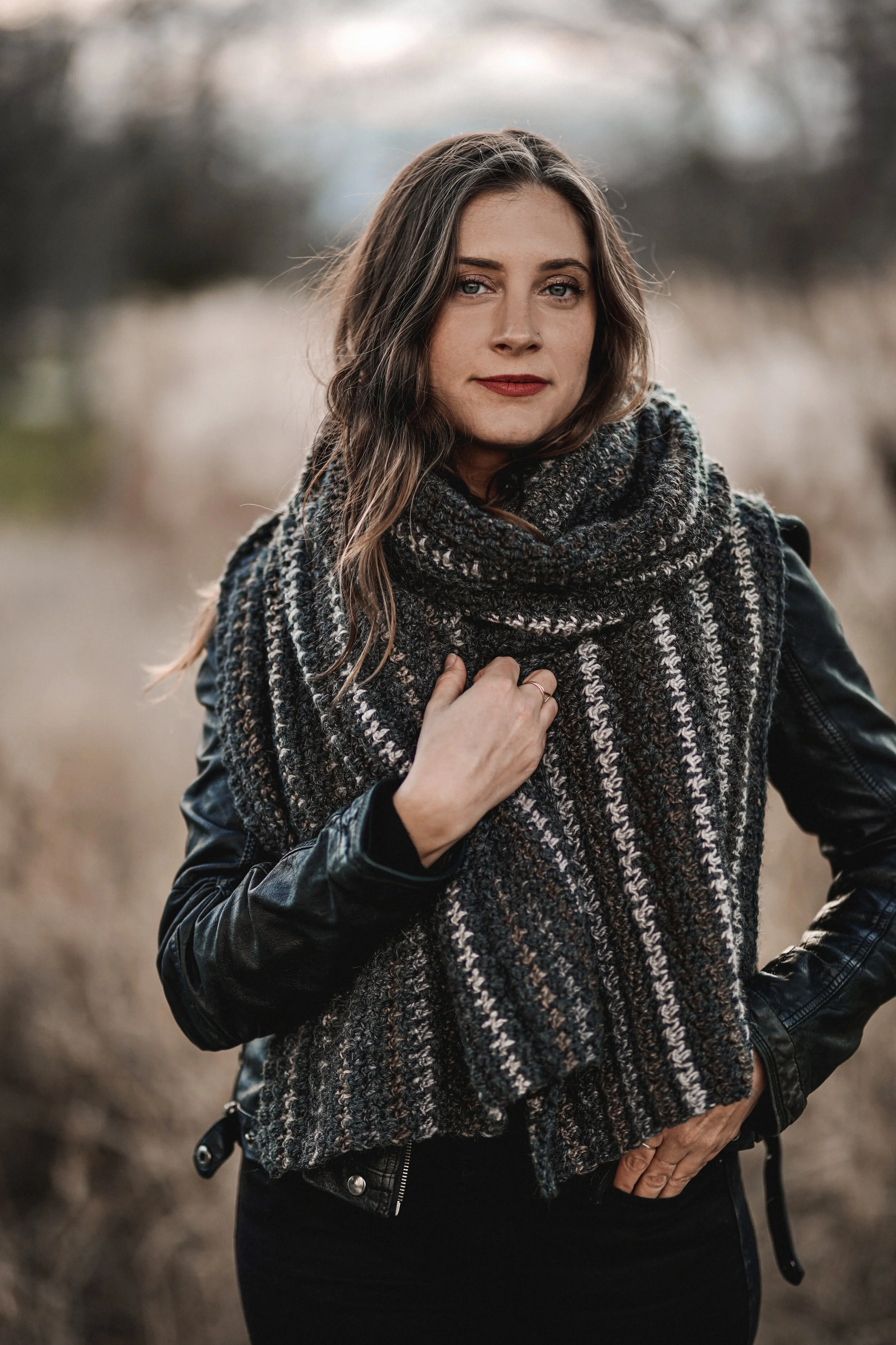 Bernard Houndstooth Scarf FREE Crochet Pattern — Two of Wands